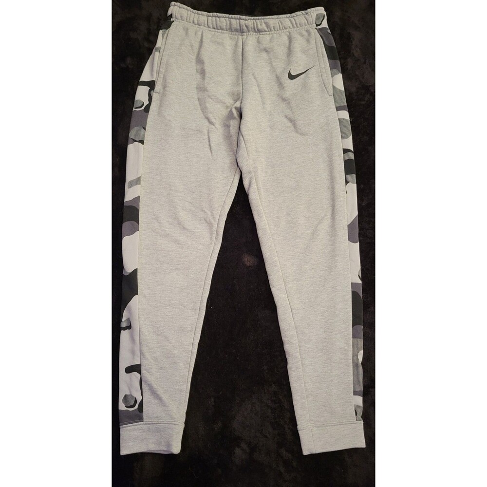 Nike Pants Men's Small Gray Camo Joggers Sportswear Pockets Athletic